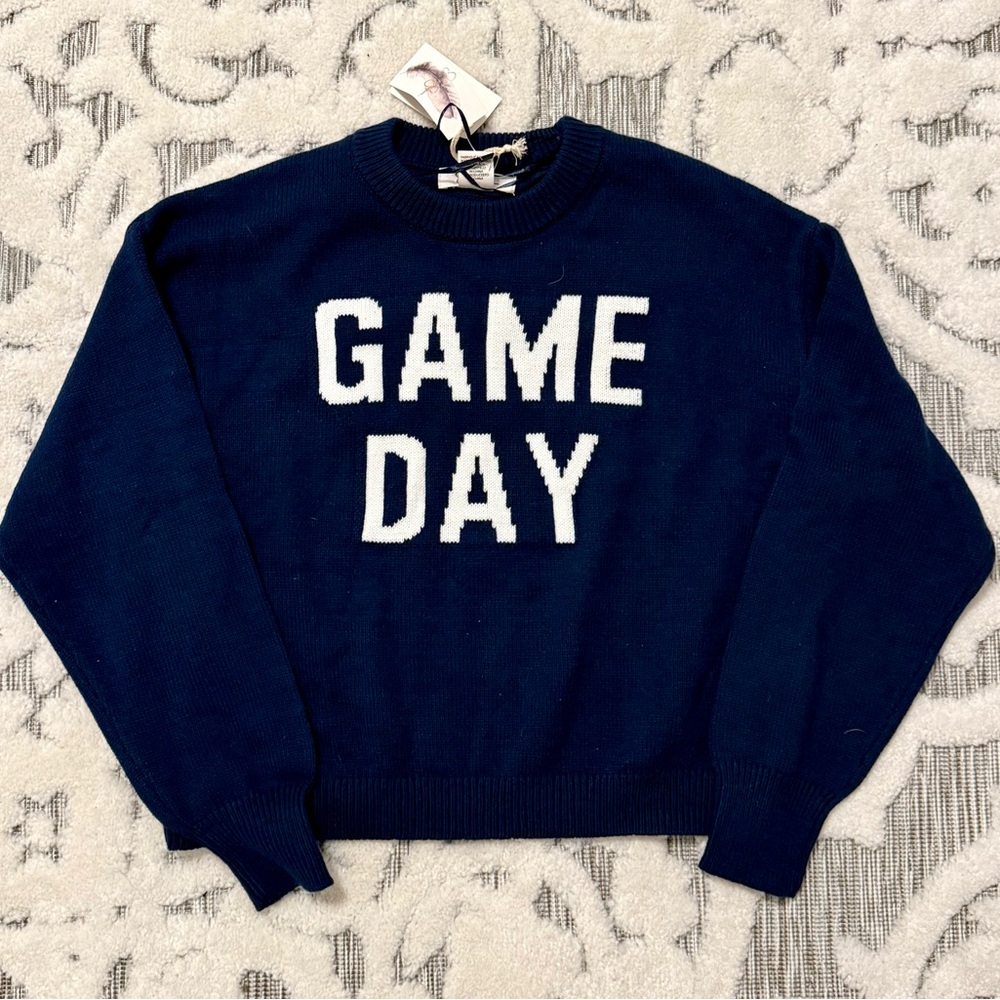 Navy Blue 'Game Day' Sweater